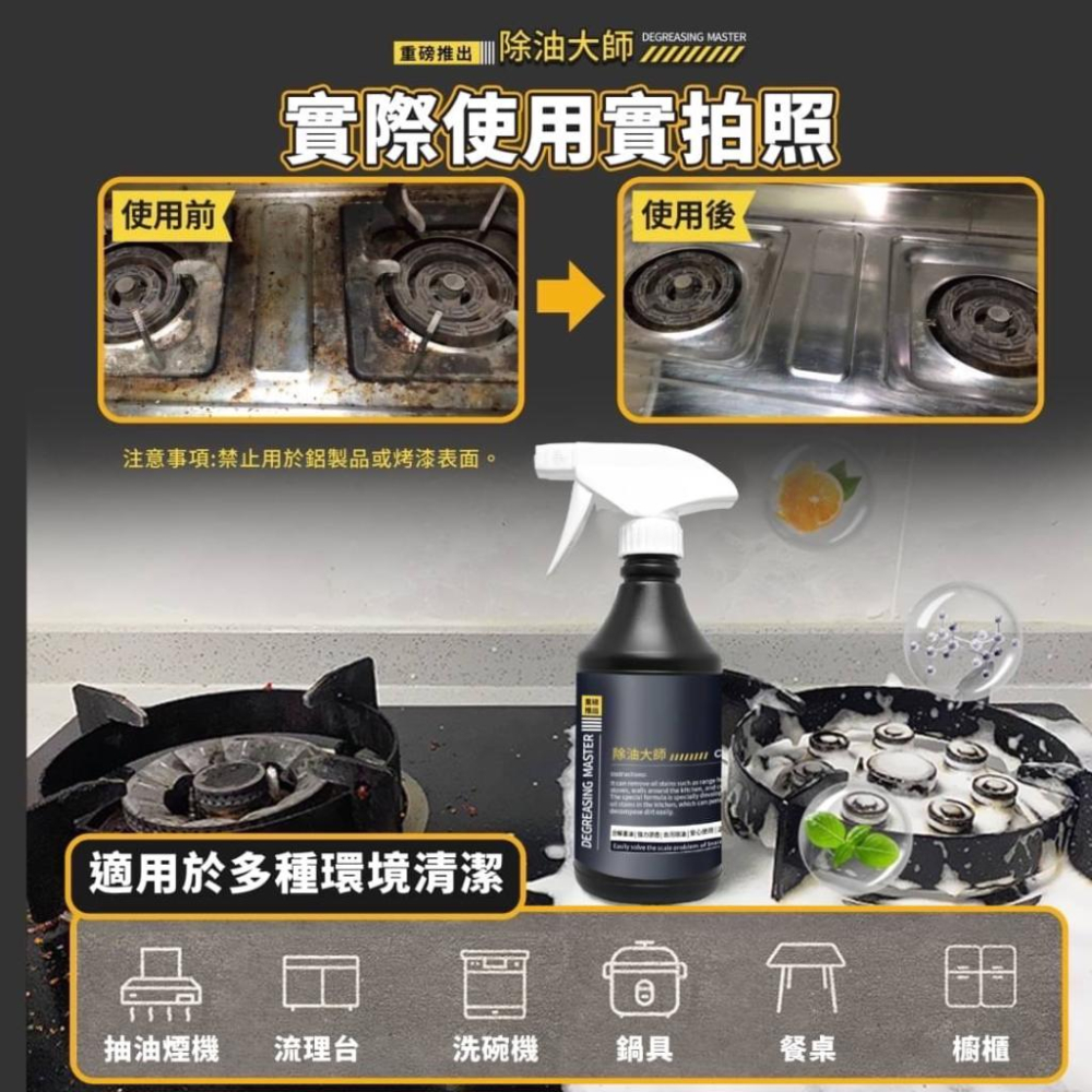 Chuli 初梨 廚房油污除油大師 500ml-細節圖5