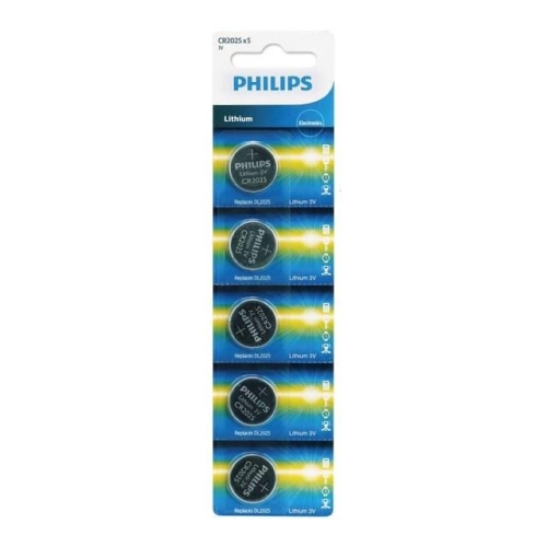 PHILIPS飛利浦 鈕扣型電池CR2025(5顆入)【美日多多】 鈕扣電池
