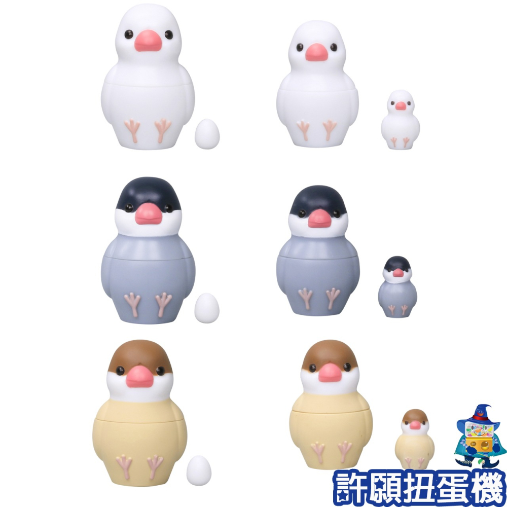 【許願扭蛋機】『現貨』 文鳥俄羅斯套娃 全6種 扭蛋 轉蛋 扭蛋 轉蛋 Tarlin 文鳥 俄羅斯娃娃 鳥 公仔-細節圖2