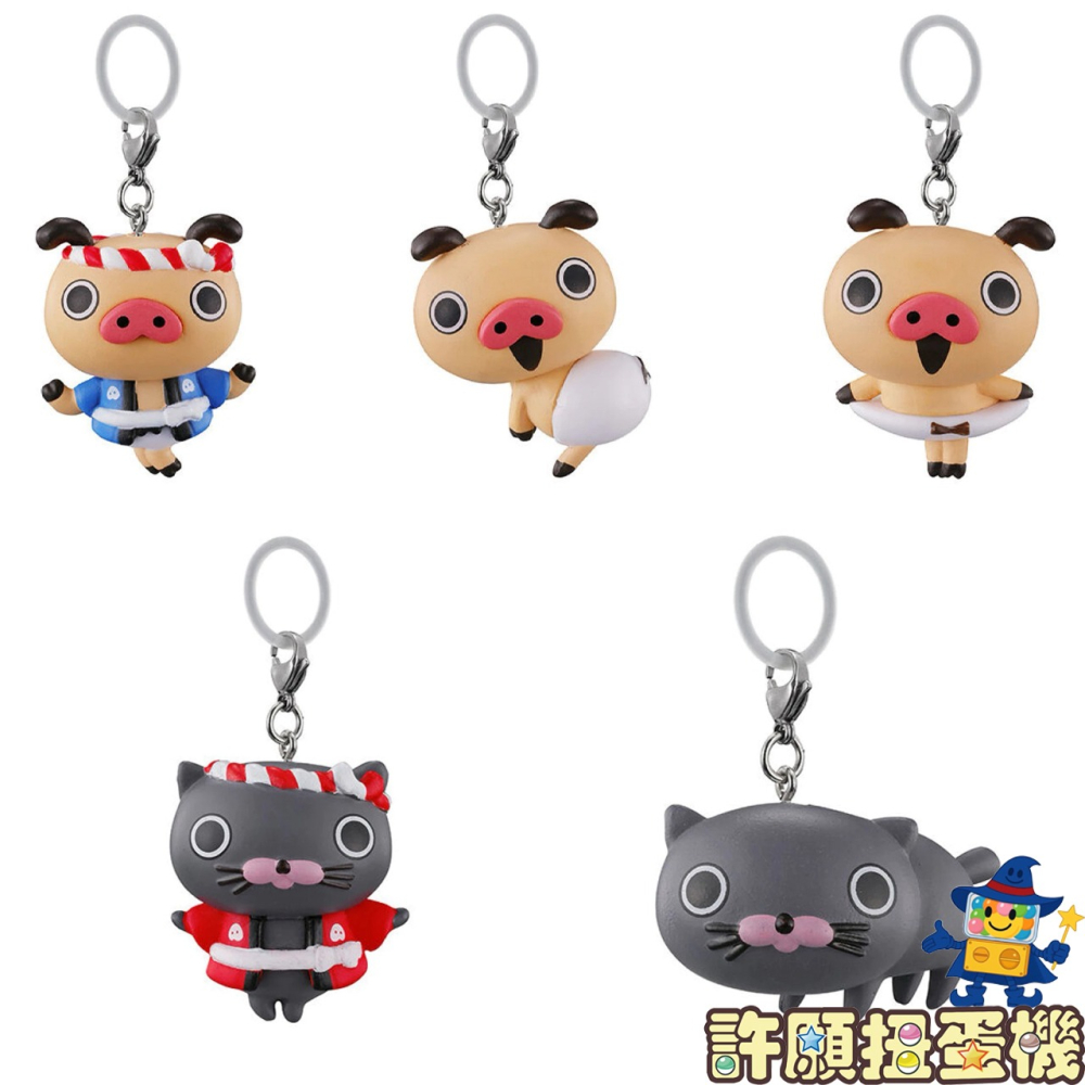 『現貨』 胖胖褲豬 造型吊飾 全5種 扭蛋 轉蛋 BANDAI 吊飾 【許願扭蛋機】-細節圖2