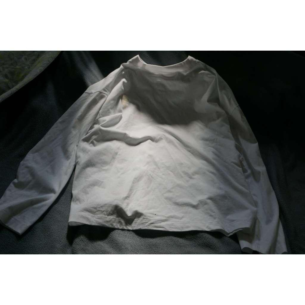 無印良品 白色 長袖 T-SHIRT XL 60% COTTON棉-細節圖3