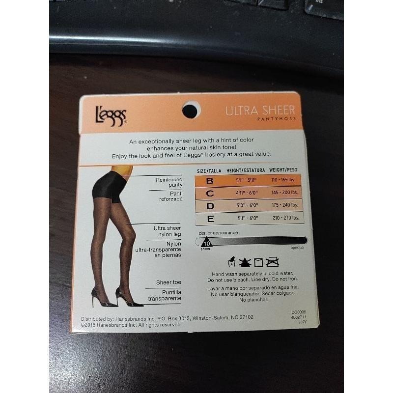 美國知名絲襪品牌 L＇eggs  咖啡色 絲襪 L-XL  10DEN 進口品牌 平價價格 非常薄且輕盈(參閱圖3.4)-細節圖2