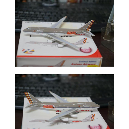 1:400 韓亞航空 Asiana Airlines 747-400 HL7423 足球彩繪機 Phoenix製作