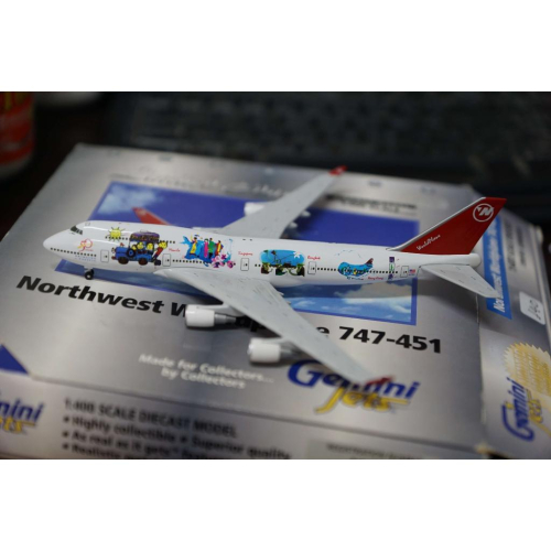 1:400 美國西北航空 Northwest Airlines 747-451 N670US 彩繪機 GJ製作 絕版