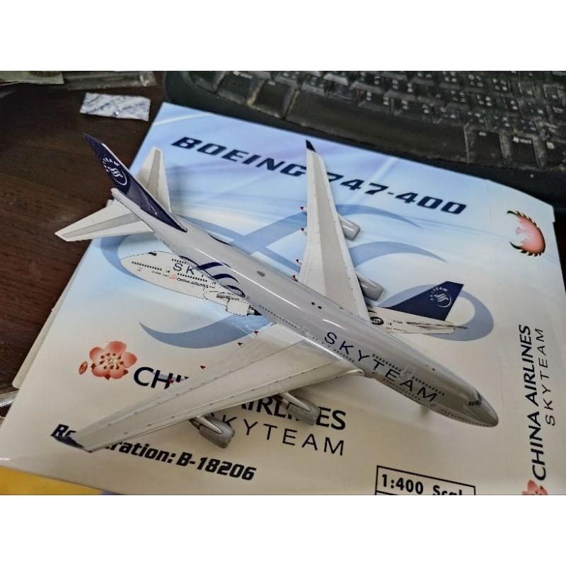 1:400 中華航空 China Airlines 747-400 B-18206 SkyTeam 彩繪 Phoenix-細節圖4