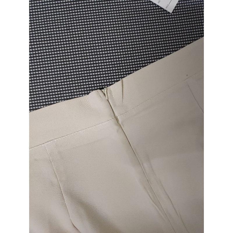 韓風 OL 窄裙 包臀 長裙 米白色 2XL 小腿一半-細節圖3