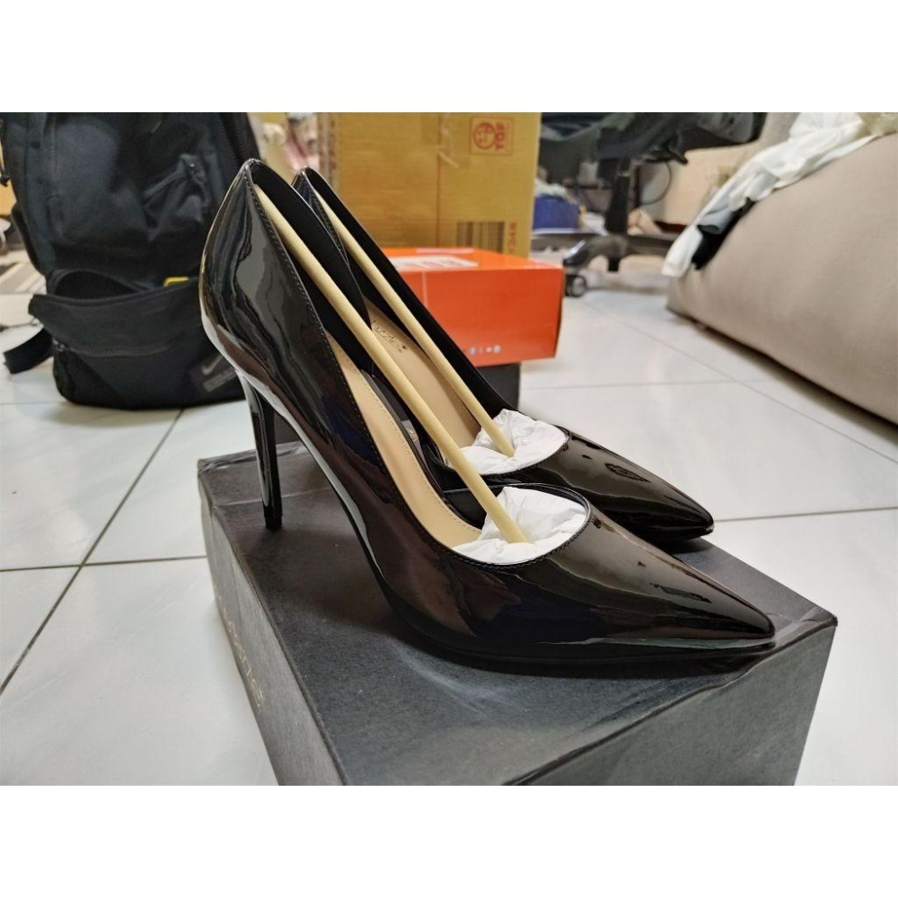 美國品牌 ShoeDazzle 黑色 高跟鞋 跟高12.5公分 U.S. 11號  (適合EU44號穿著)-細節圖4