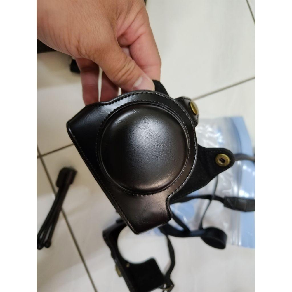 Canon G7X G7X2 G7XII 二件式相機皮套  附背帶 單眼相機保護套/相機套 及 隨身腳架-細節圖6