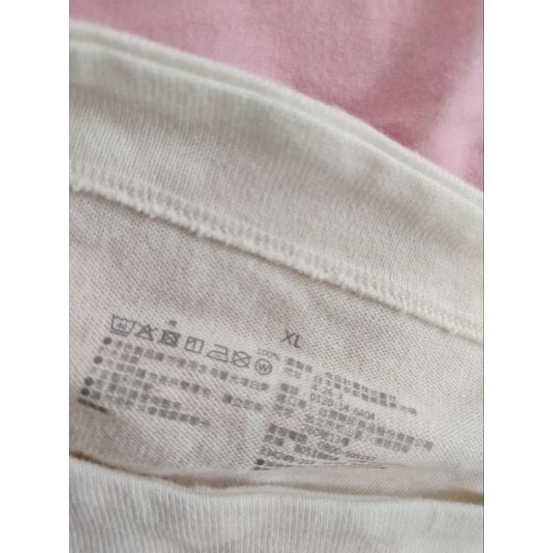 無印良品 長袖 上衣 女生  白色  XL號   100%全棉-細節圖2