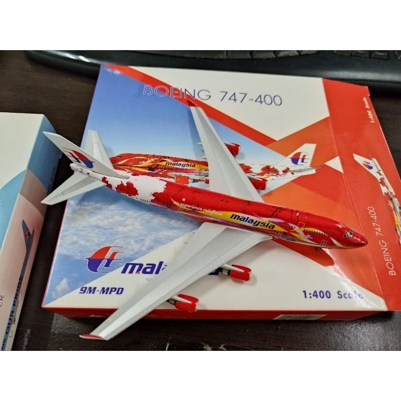 1:400 馬來西亞航空 Malaysia Airlines 747-400 9M-MPD  Phoenix製作-細節圖3