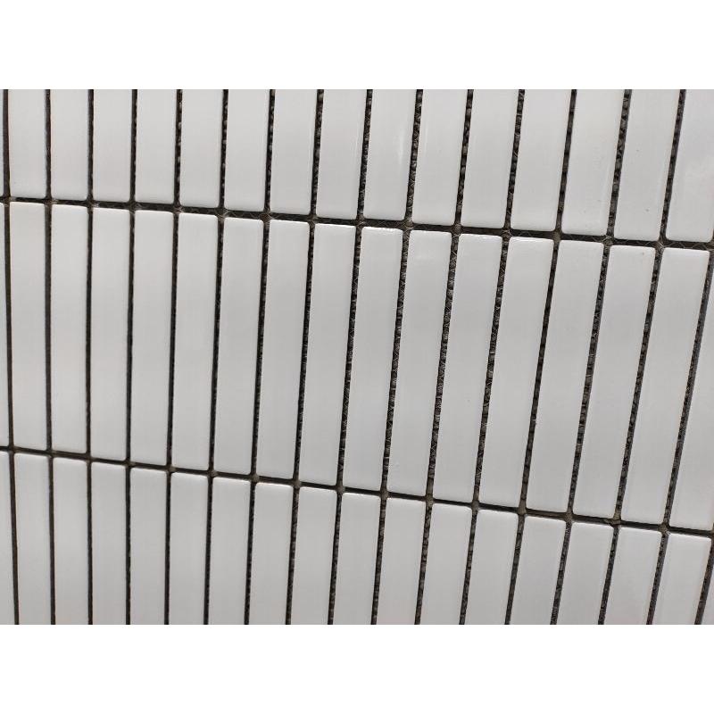 進口牆壁磁磚 cotto mosaic tile 白色 磁磚 每片14.5x2.5公分-細節圖4