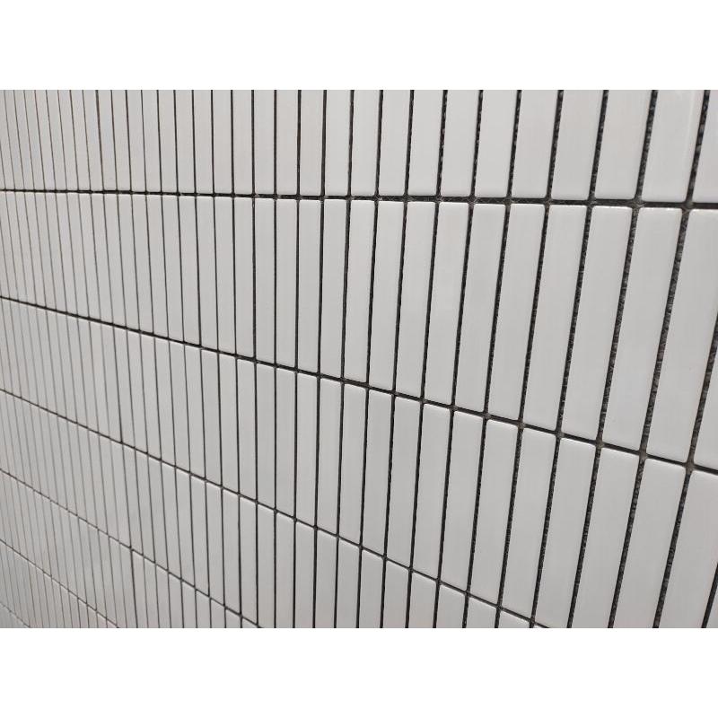 進口牆壁磁磚 cotto mosaic tile 白色 磁磚 每片14.5x2.5公分-細節圖5