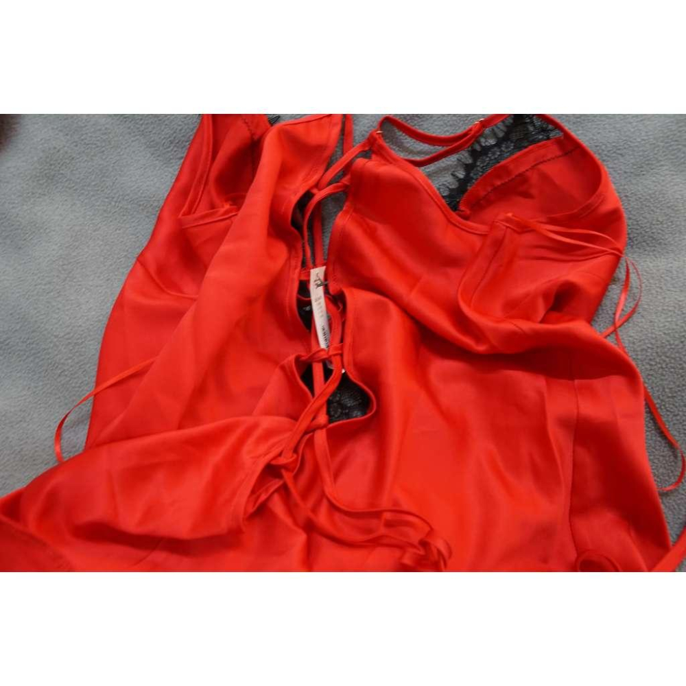 英國知名品牌 ANN SUMMERS CHERRYANN CHEMISE 櫻桃色性感睡衣 UK 16-18(XL/2XL-細節圖4