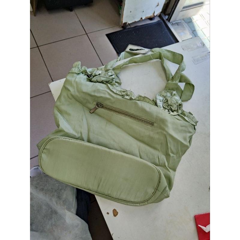 全新 綠色 肩背包 手拿包-細節圖2