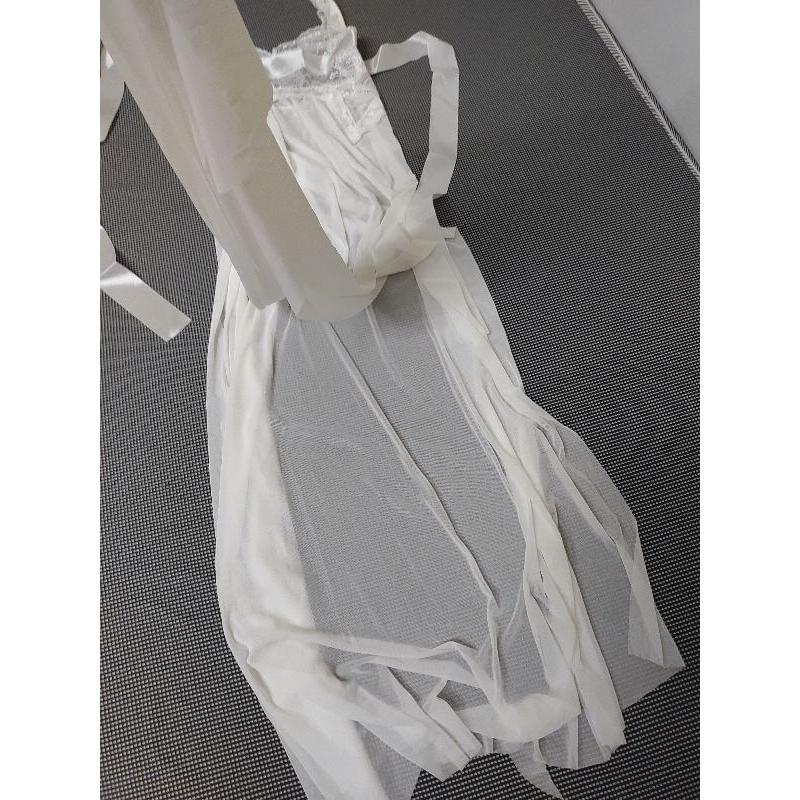 高開岔 性感睡衣 2XL 白色 100公斤以內皆可穿-細節圖2