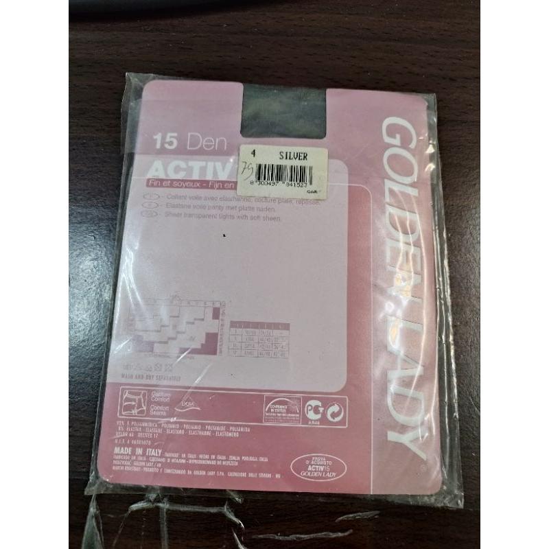義大利知名品牌 GOLDEN LADY ACTIVE 15 15 DEN SIZE L號 深棕色 絲襪-細節圖2
