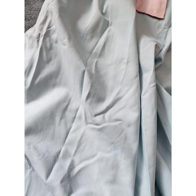 愛門 褲裙 粉紅腰帶 藍色褲裙 輕巧可愛 L號 有部分黃漬,可清洗 腰寬平放32公分-細節圖5