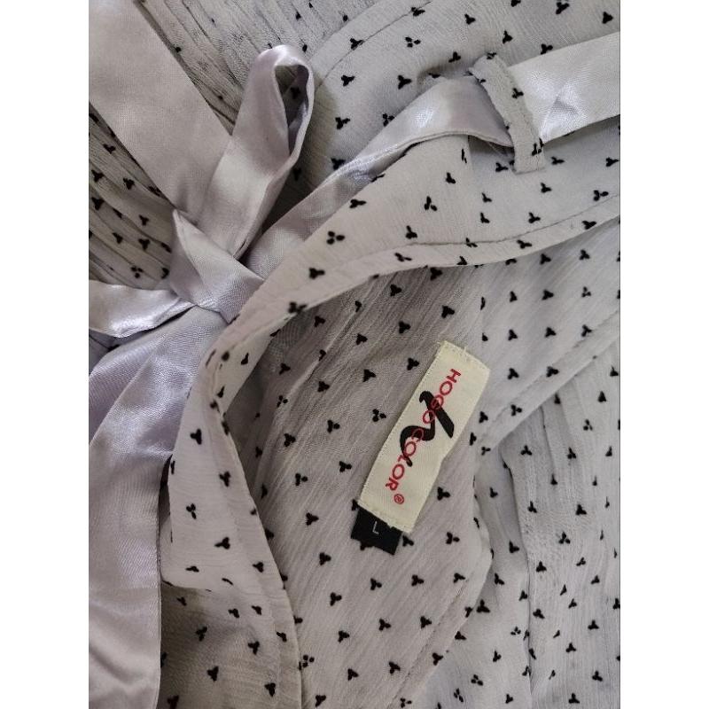 專櫃 HOGO COLOR灰色 綁帶 紗裙 短裙 L號-細節圖6