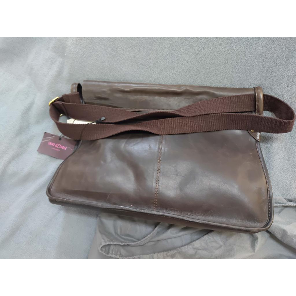 SKIVE TOOLE LONDON 真皮肩背包 倫敦品牌 英國倫敦街頭上班族常背的經典包 公事包-細節圖5