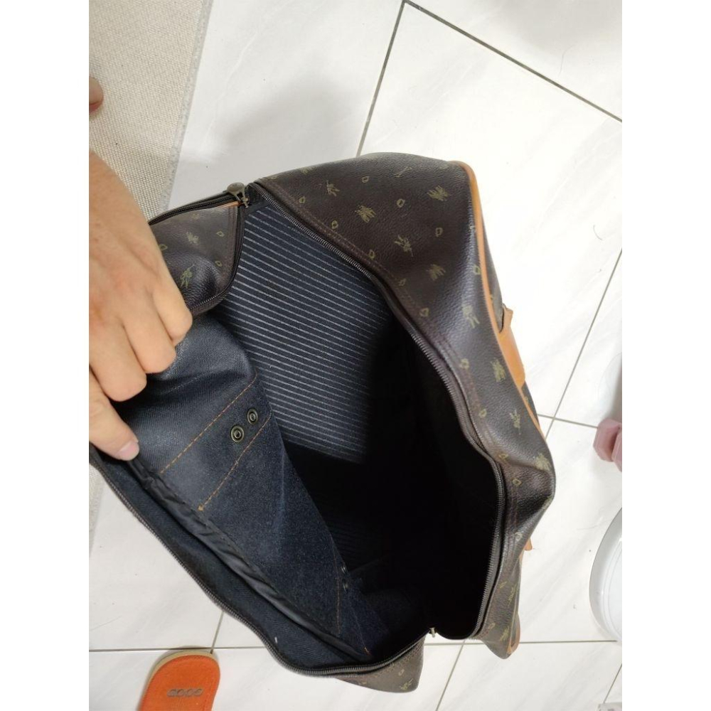 Royal Queen＇s Polo Team 手提行李袋 43x25x30公分 少用 但底層有一點放久的霧痕-細節圖8