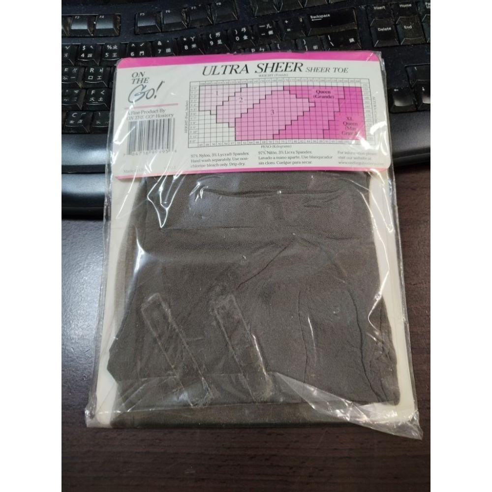 美國 on the go 黑色 絲襪 size:QUEEN SIZE 特大號-細節圖2