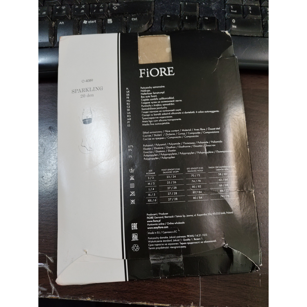 波蘭 Fiore Sparkling dot 點點造型 大腿襪 20 Den 膚色 L號-細節圖2