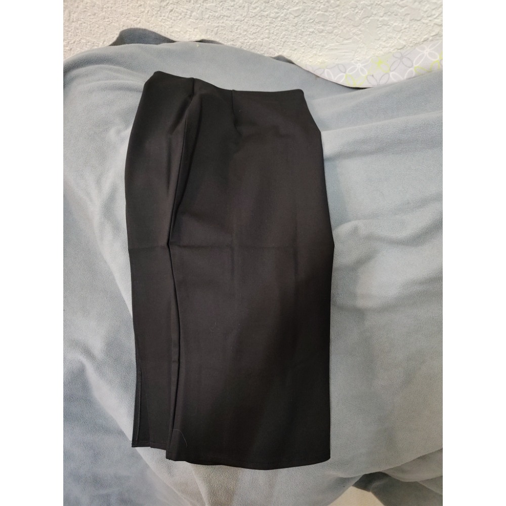 黑色 包臀裙 長裙 OL制服裙 彈性  開高衩 FREE SIZE-細節圖3