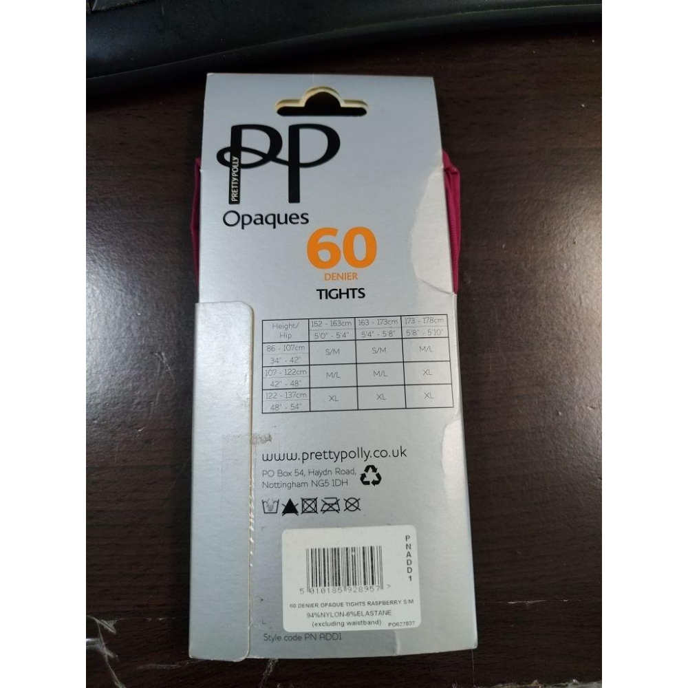 英國知名品牌 pretty polly 60 denier 桃紅色 絲襪 褲襪 SIZE:S/M號-細節圖2