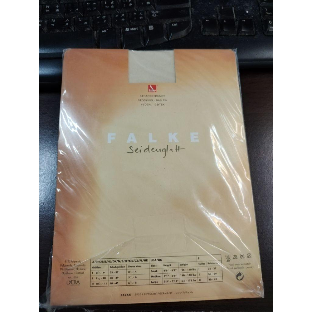 德國高階品牌 FALKE silk smooth 大腿襪 無矽膠 L號 白膚色-細節圖2