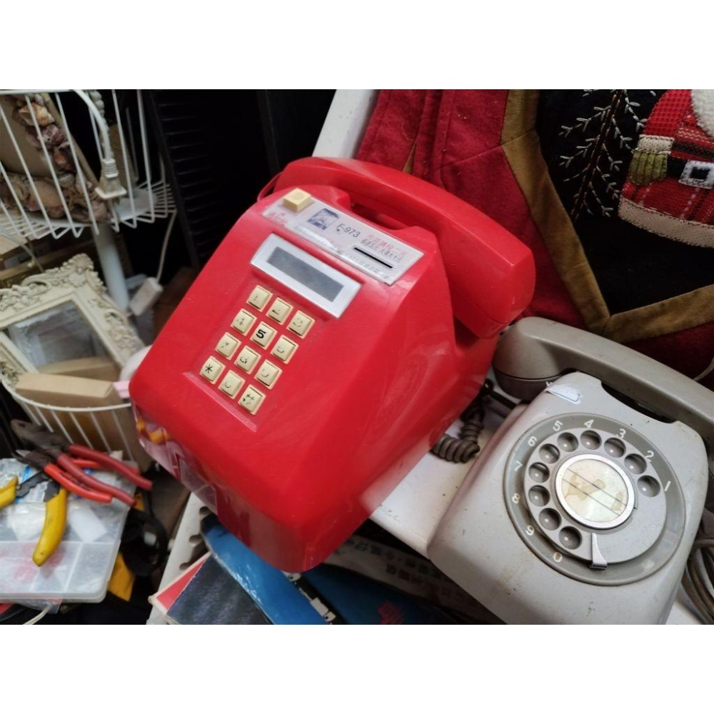 懷舊 電話機 投幣式 功能不確定是否正常 裝飾 道具-細節圖2