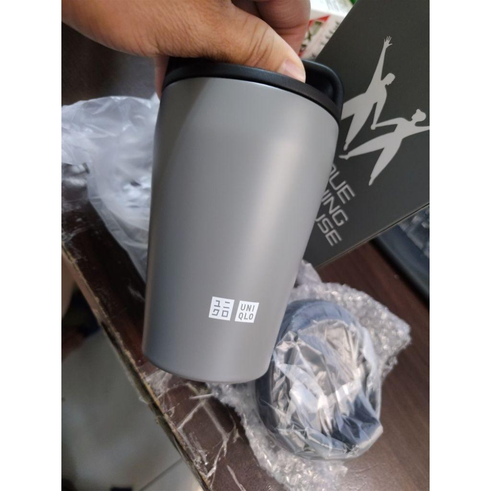 uniqlo 隨身水杯 水壺  可換成咖啡杯杯蓋 304不銹鋼 0.35L-細節圖3