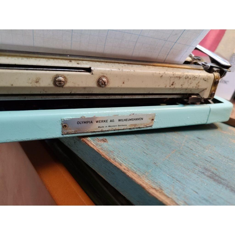 西德製造 1950-60年代 olympia werke A.G. 德文鍵盤 極罕見 打字機 古董級收藏-細節圖2