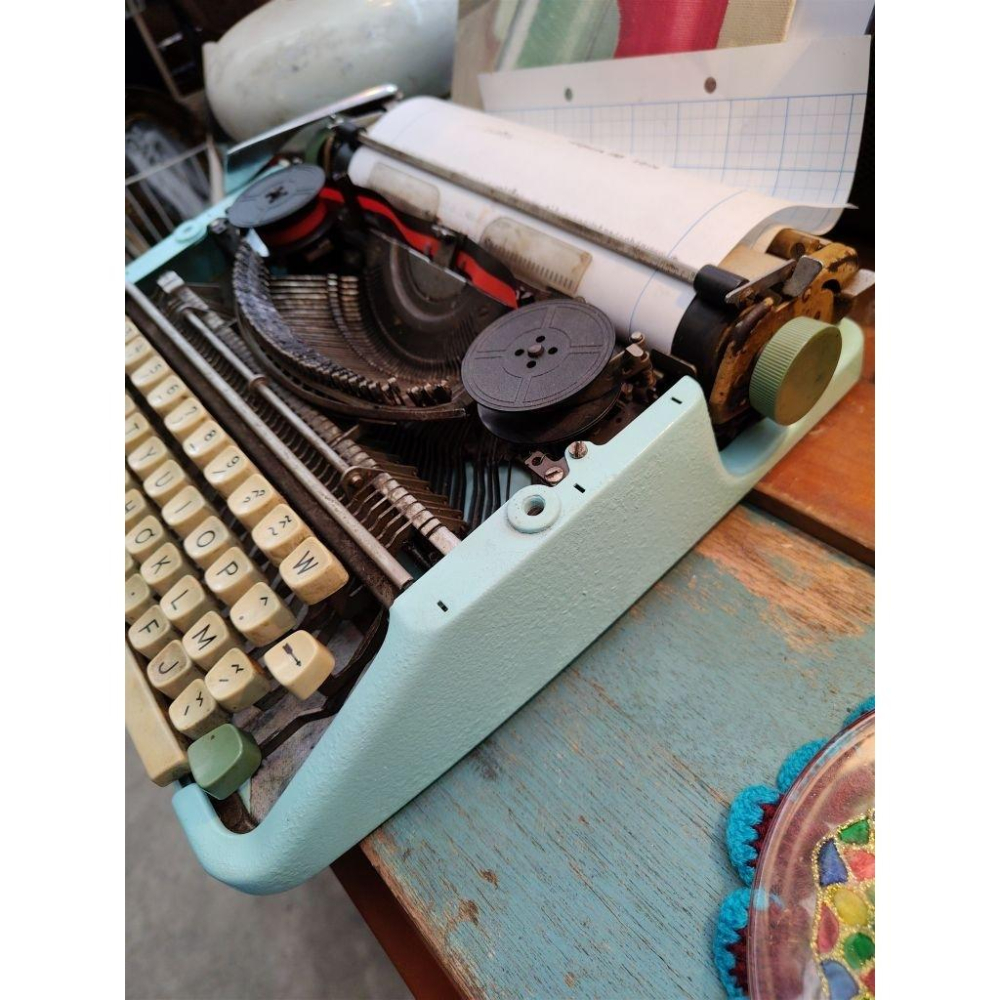 西德製造 1950-60年代 olympia werke A.G. 德文鍵盤 極罕見 打字機 古董級收藏-細節圖7