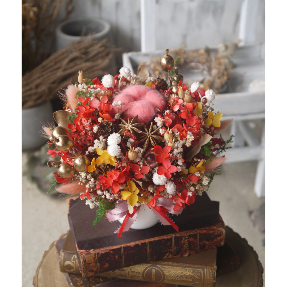 桑染紅莓.溫馨紅色系.生日.乾燥花.母新節.永生花.-細節圖2
