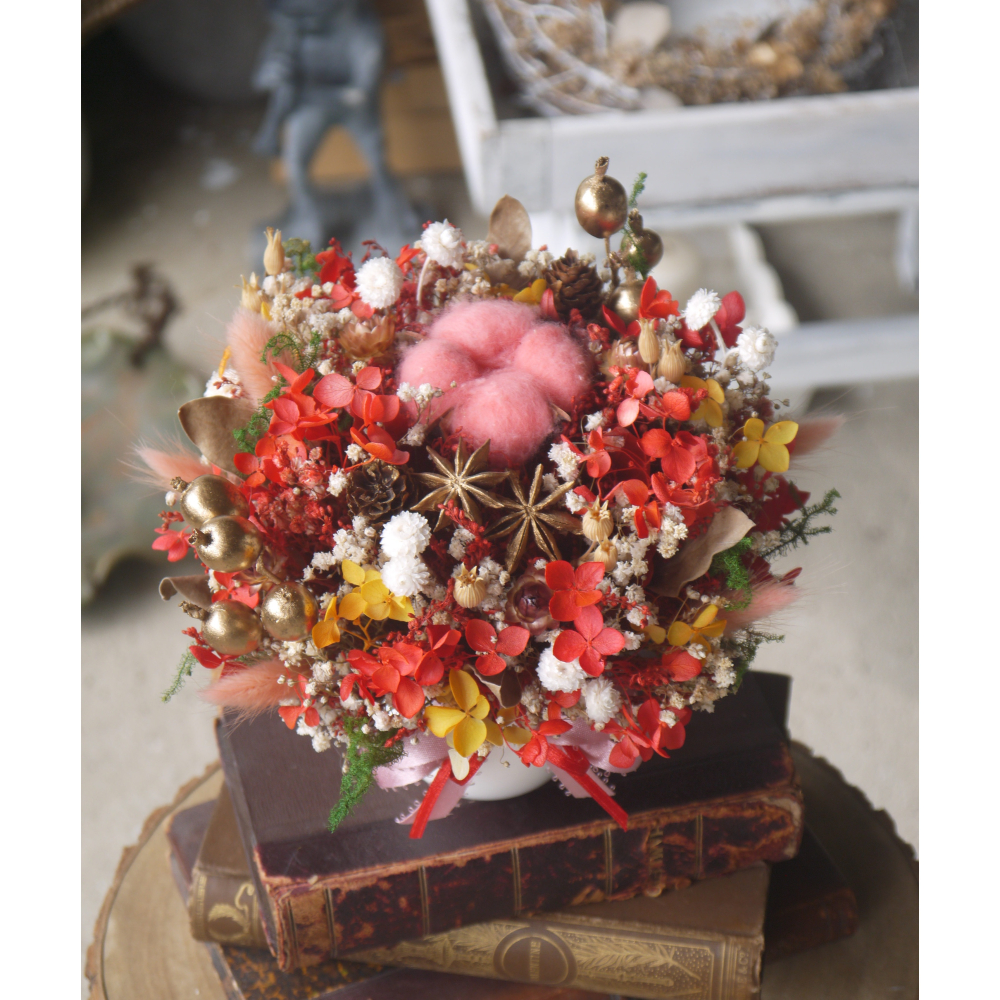 桑染紅莓.溫馨紅色系.生日.乾燥花.母新節.永生花.-細節圖4