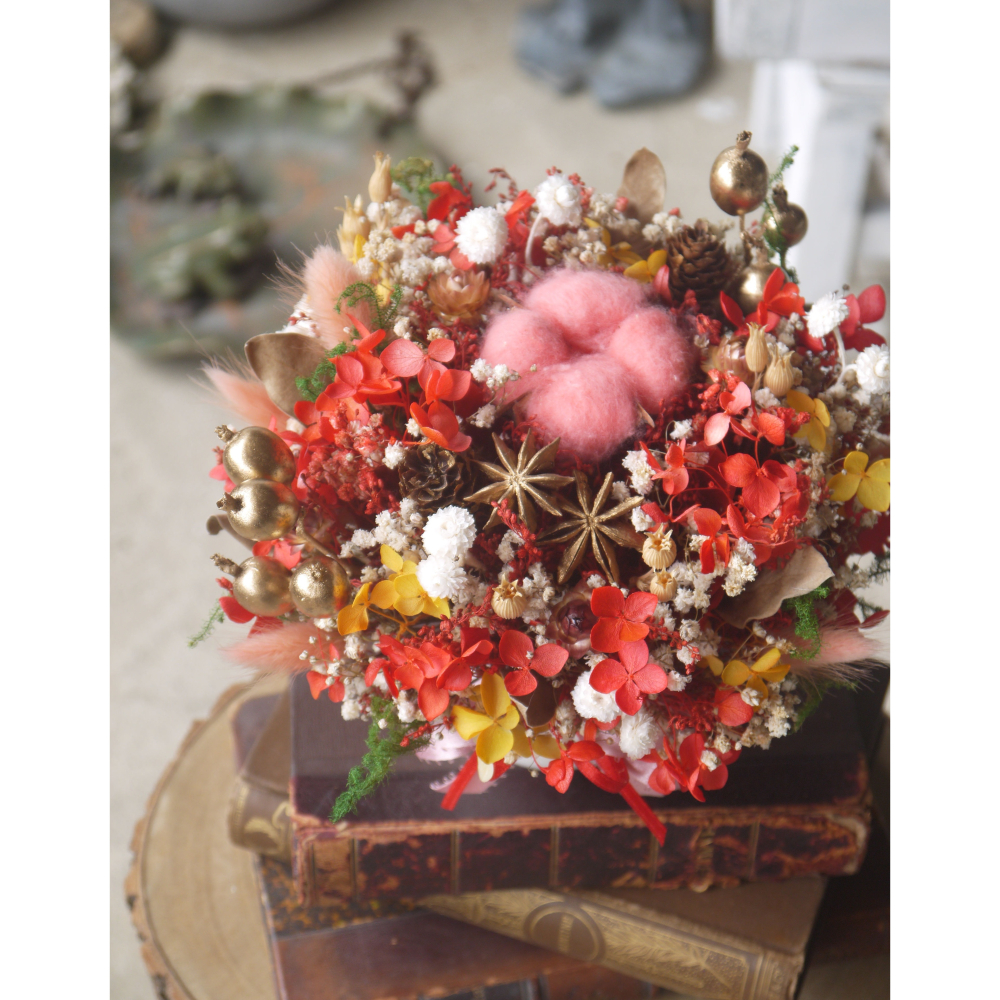 桑染紅莓.溫馨紅色系.生日.乾燥花.母新節.永生花.-細節圖5