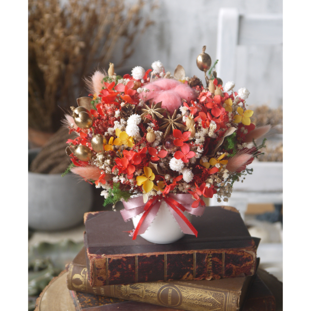 桑染紅莓.溫馨紅色系.生日.乾燥花.母新節.永生花.-細節圖6