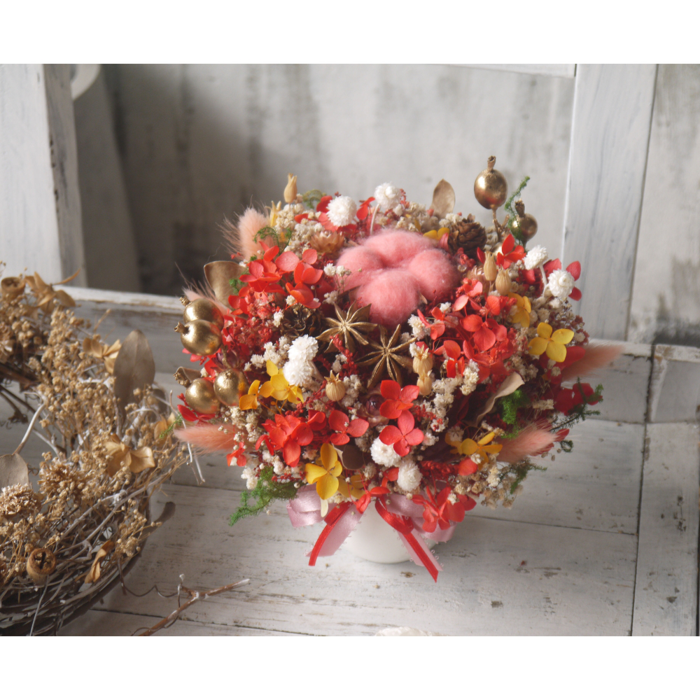 桑染紅莓.溫馨紅色系.生日.乾燥花.母新節.永生花.-細節圖7