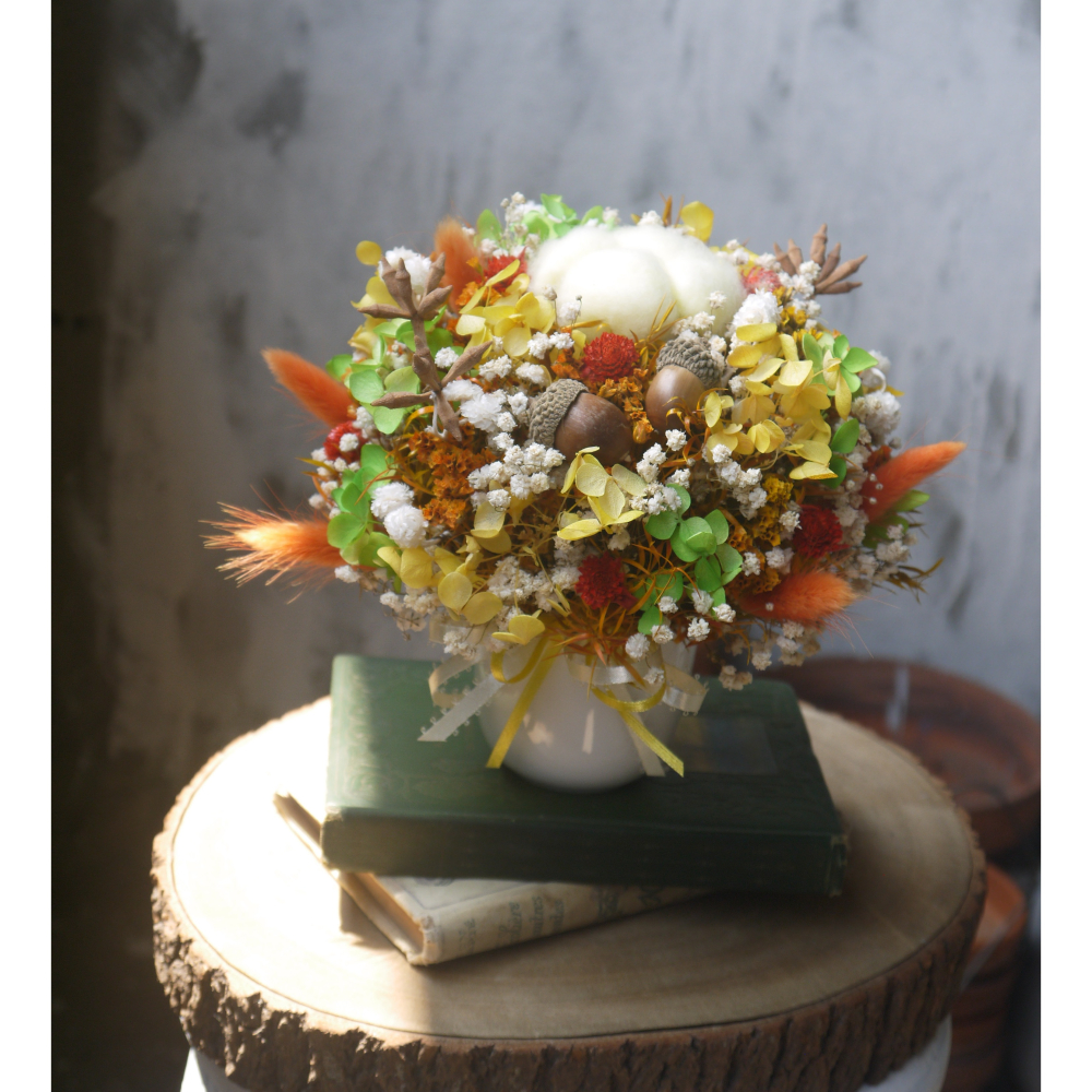 山吹介子.陽光黃色系.生日.乾燥花.索拉花.永生花.-細節圖3