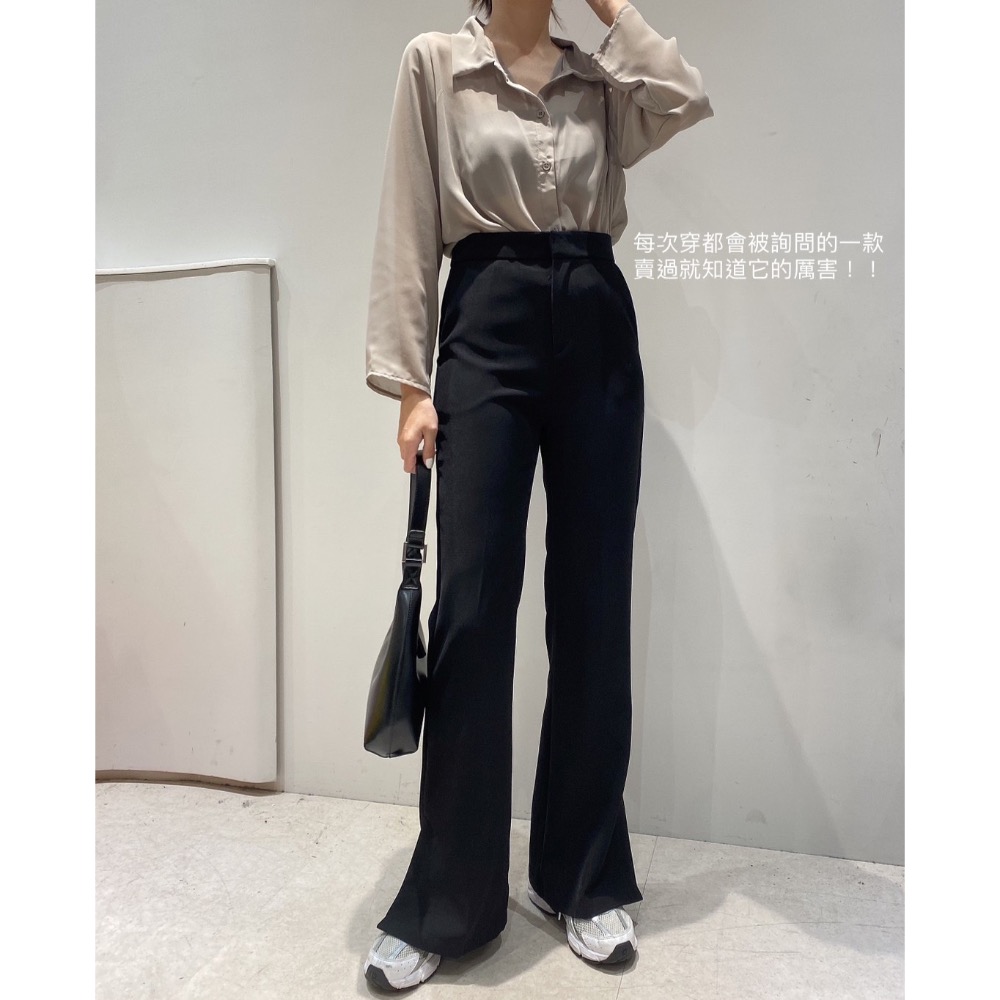 推薦！完美西裝褲霸主！美爆神腿 瘦到嚇鼠人！下開衩西裝褲 -細節圖2