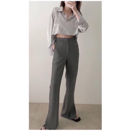 推薦！完美西裝褲霸主！美爆神腿 瘦到嚇鼠人！下開衩西裝褲 -細節圖5