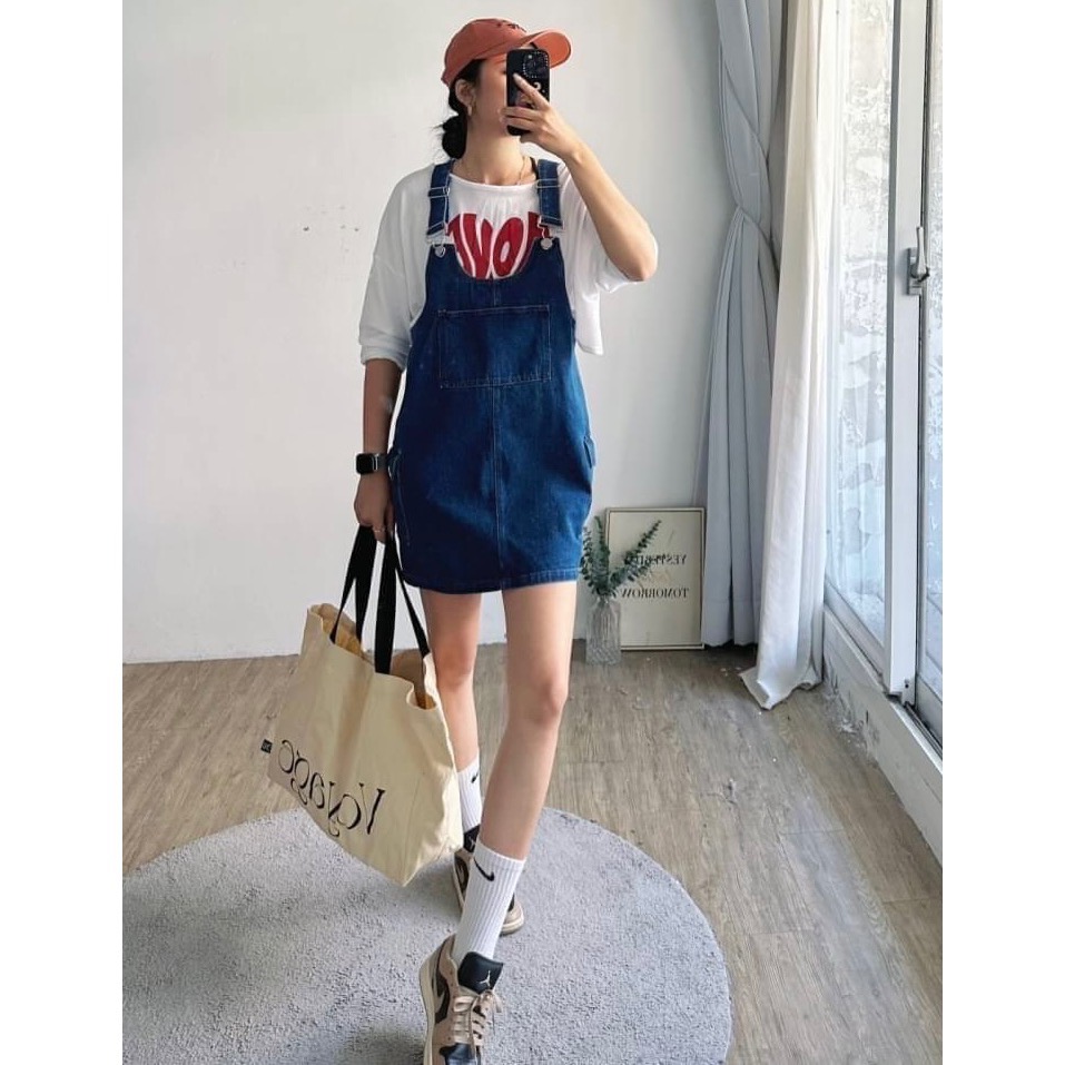 限定販售！工裝風水洗牛仔吊帶裙-細節圖8