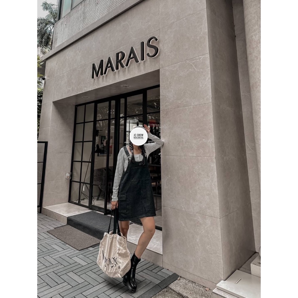 限定販售！工裝風水洗牛仔吊帶裙-細節圖9