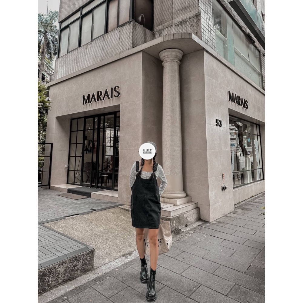 限定販售！工裝風水洗牛仔吊帶裙-細節圖10