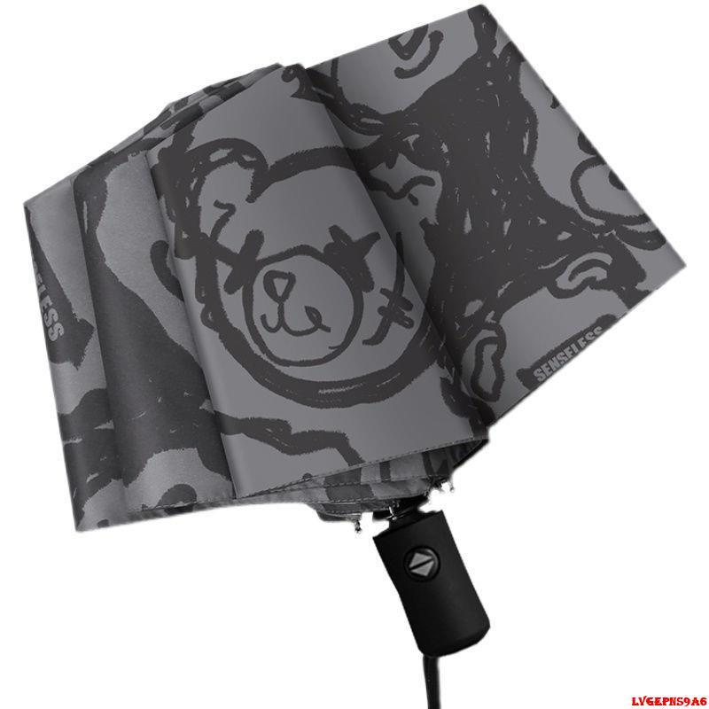 金蟬生活百貨館-禁欲系雨傘女原宿風自動晴雨兩用折疊太陽傘個性潮流遮陽傘男-細節圖2