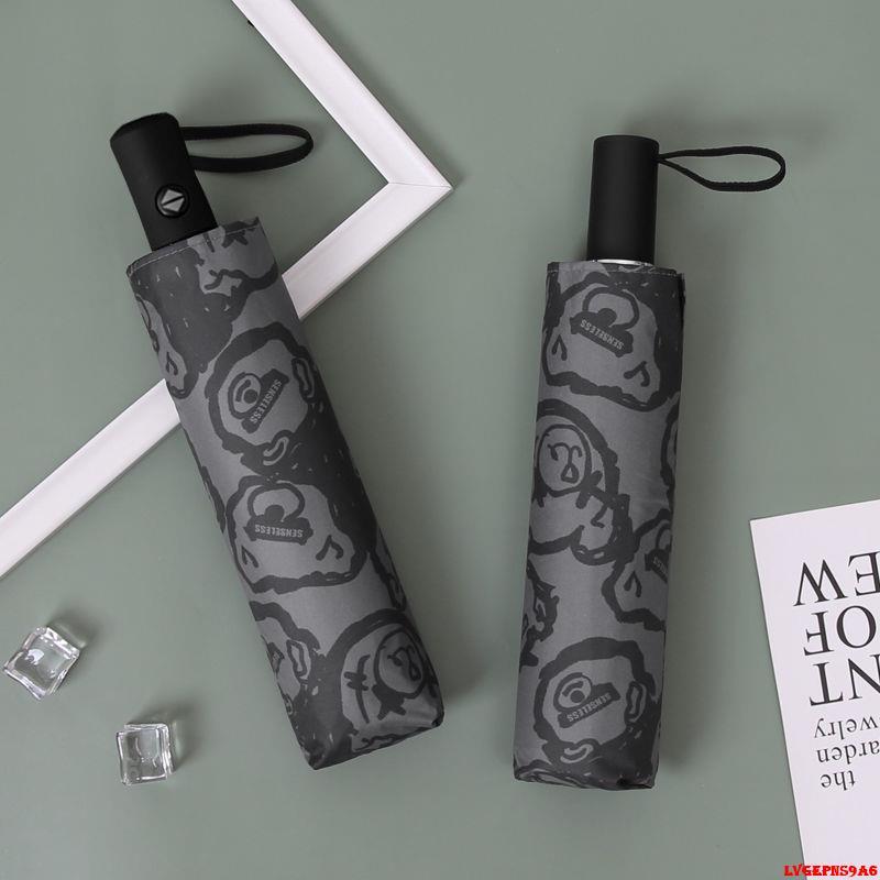 金蟬生活百貨館-禁欲系雨傘女原宿風自動晴雨兩用折疊太陽傘個性潮流遮陽傘男-細節圖4