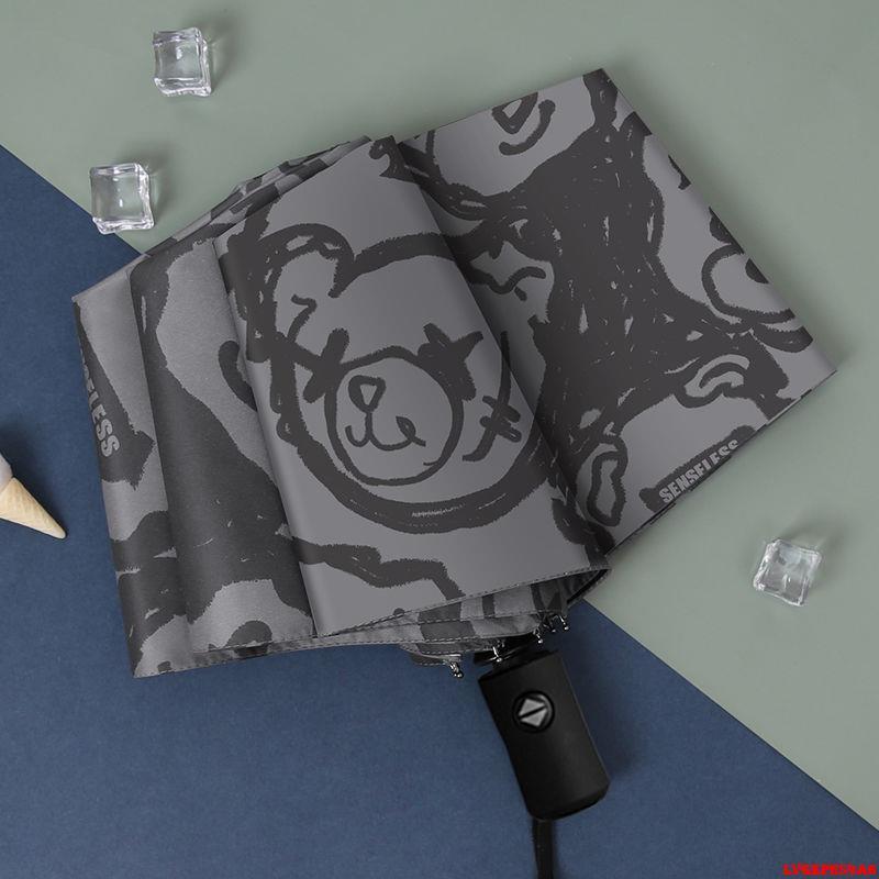 金蟬生活百貨館-禁欲系雨傘女原宿風自動晴雨兩用折疊太陽傘個性潮流遮陽傘男-細節圖6