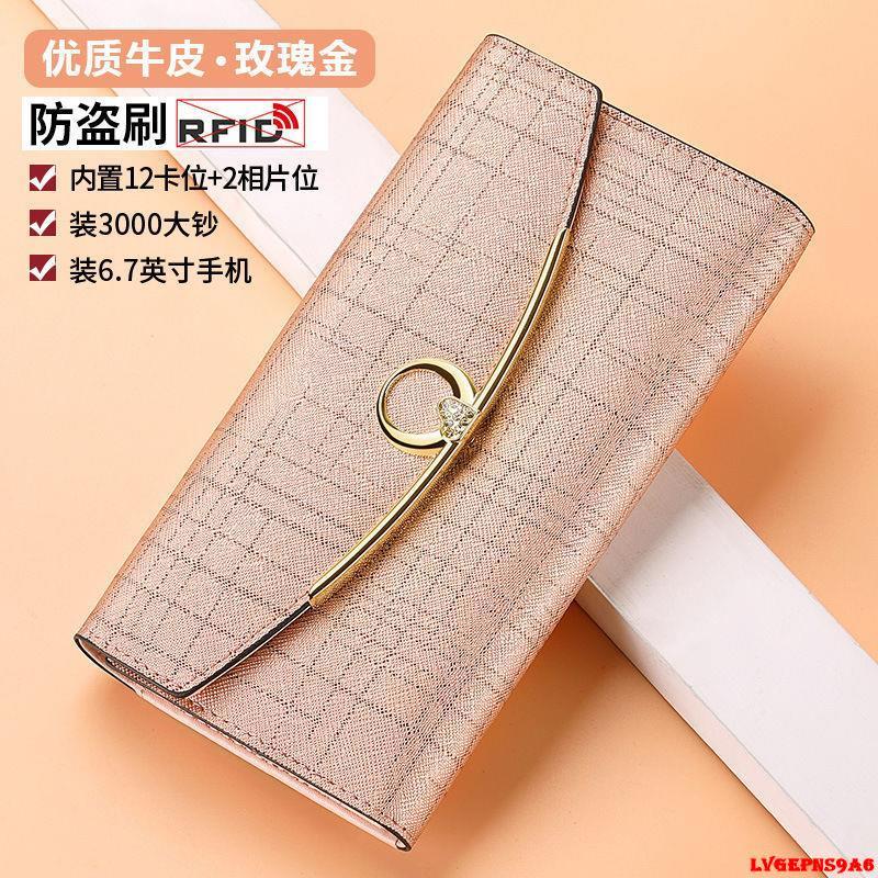 金蟬生活百貨館-2021新款錢包女士長款真皮時尚ins駕駛證手拿包錢夾可放手機卡包-細節圖8