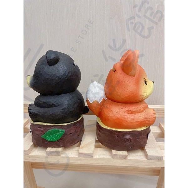 ＊日式雜貨館＊日本製 日本代購 北海道限定 狐狸存錢筒 黑熊存錢筒 北海道黑熊 撲滿 存錢筒 儲蓄 狐狸 黑熊 現貨-細節圖4