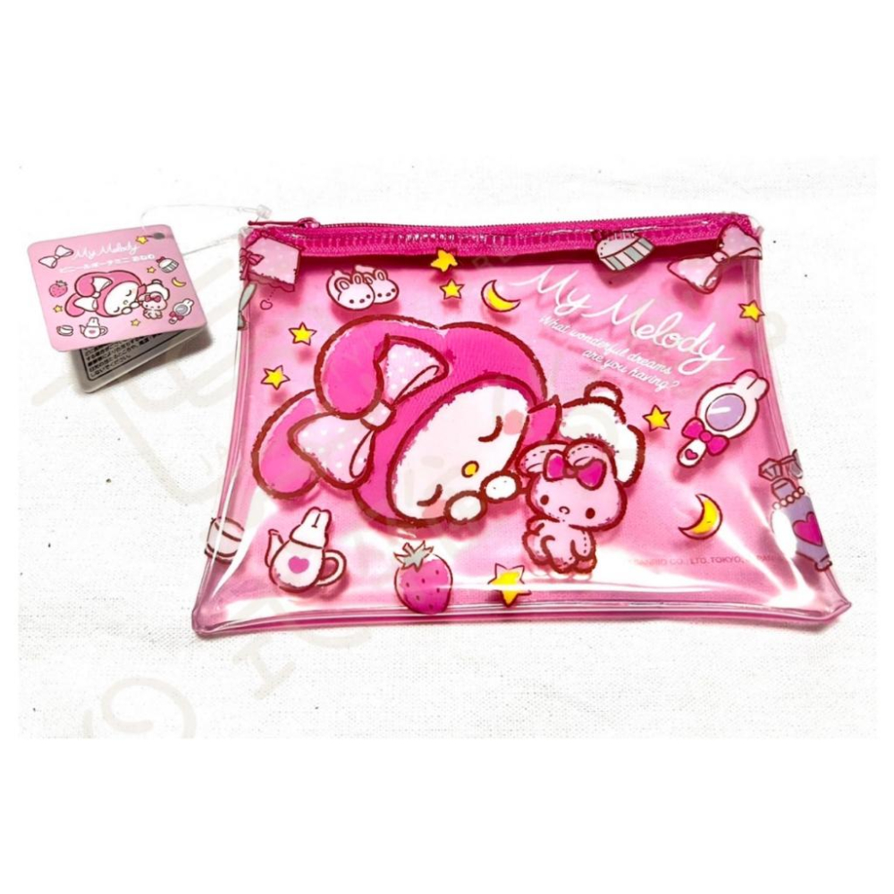 ＊日式雜貨館＊日本 三麗鷗 透明拉鍊收納袋 hello kitty 美樂蒂 酷企鵝 拉鍊收納袋 小物袋 筆袋 錢袋 收納-細節圖2